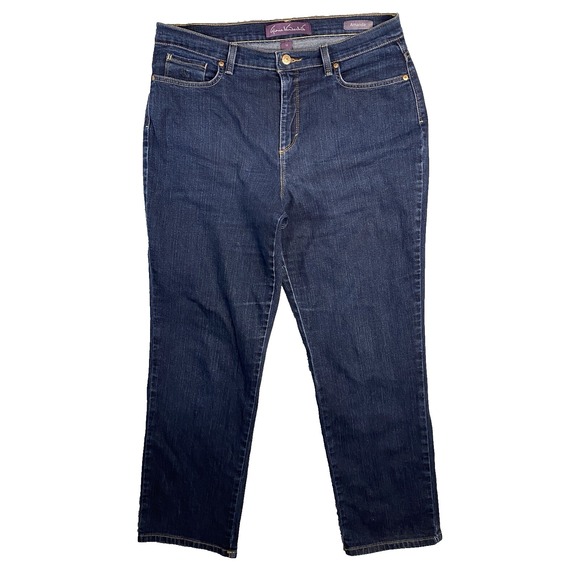 Gloria Vanderbilt Denim - Gloria Vanderbilt Amanda Jeans Size 12 Short Straight Dark‎ Wash Stretch Casual
